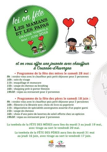 On Fête les mamans et les papas à Cournon!