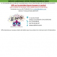 Offre jardinage 2019 voir en boutique VALDOM